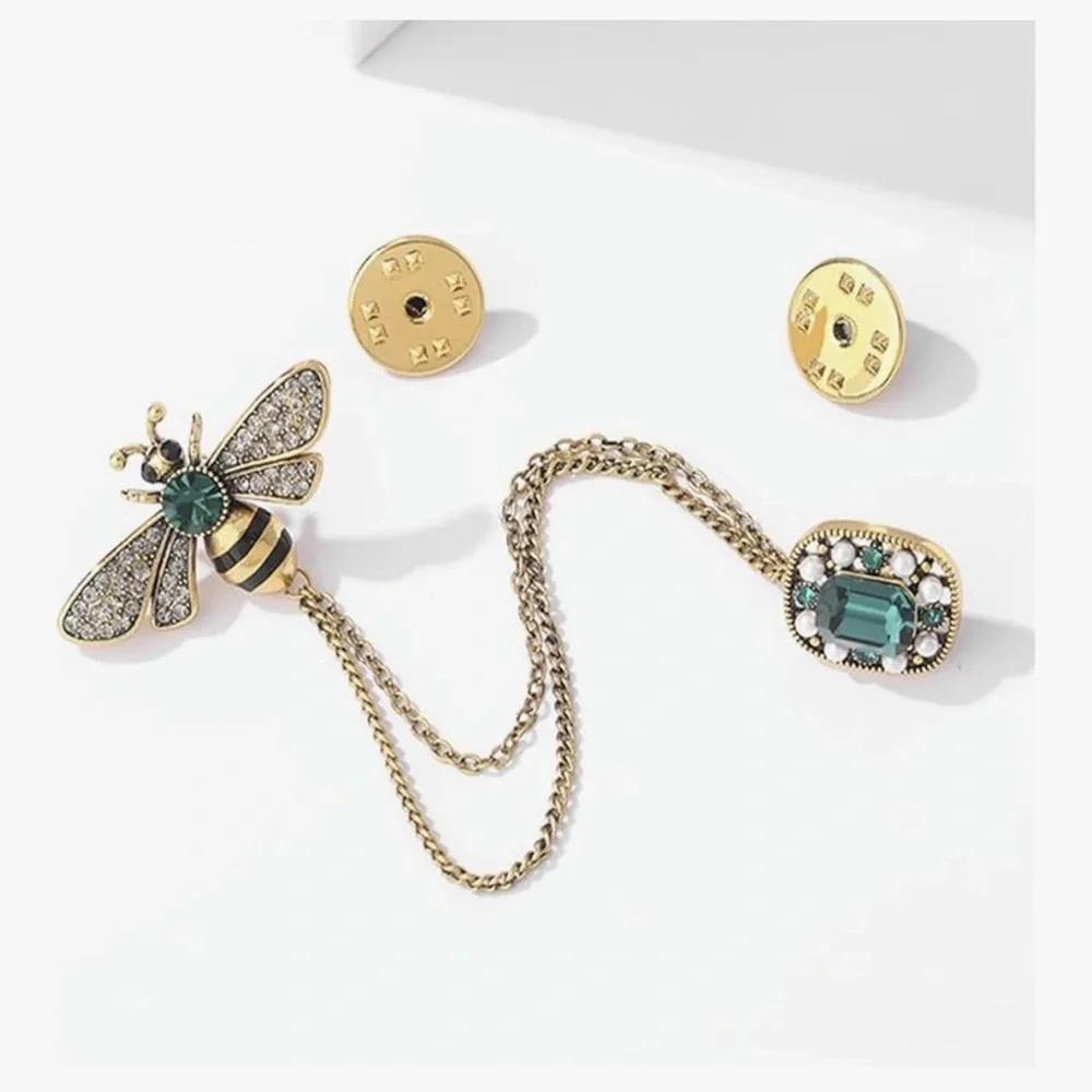 🆕 Crystal Insect Bee Brooch,Pin Rhinestone Bee Corsage,Retro Crystal Lapel Pin